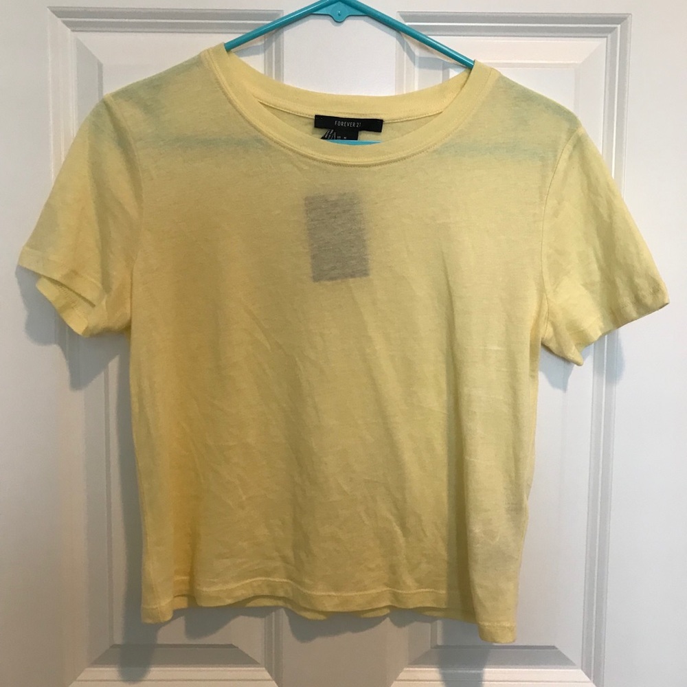 Yellow Cropped Shirt